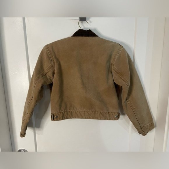 VINTAGE 1990s Carhartt Detroit Collared Fleece Line Jacket Youth 8 - Picture 4 of 8